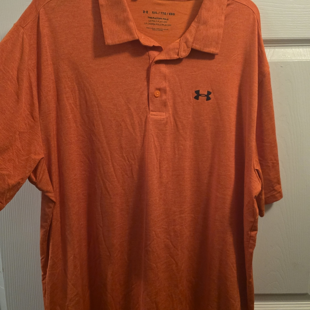 Under Armour Men's Orange Polo Shirt